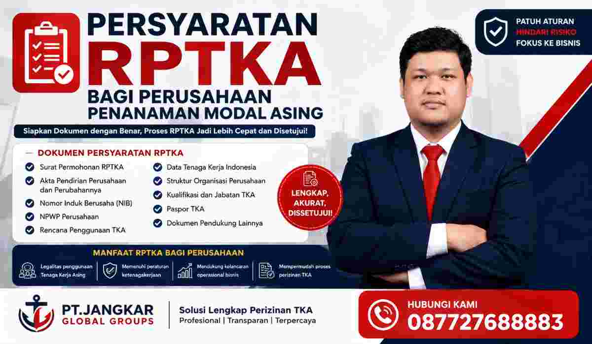 Persyaratan RPTKA bagi Perusahaan Penanaman Modal Asing
