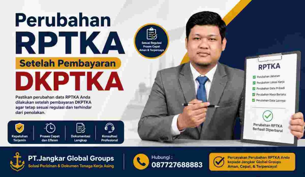 Perubahan RPTKA Setelah Pembayaran DKPTKA
